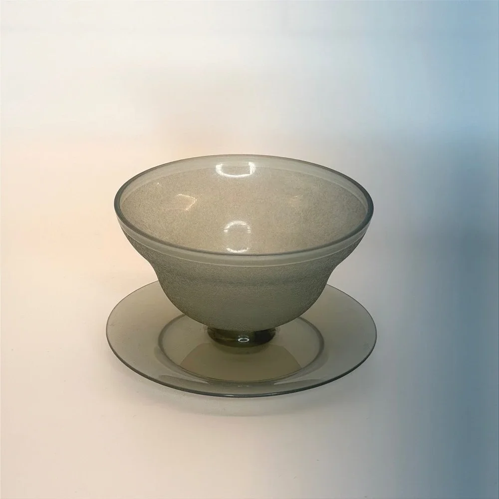 MCM Smoky Gray Tupperware Dessert Cups/ Parfait Bowls 754